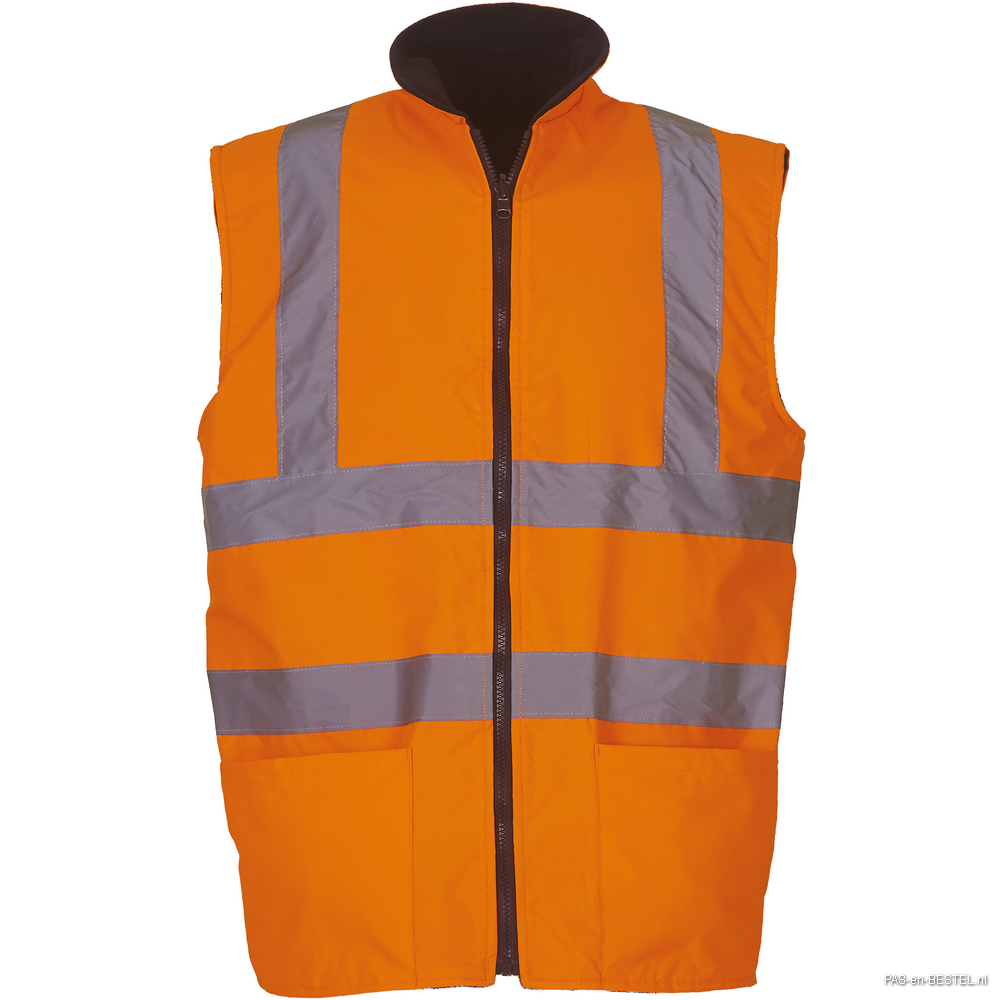 YHV008F - Hi-Vis omkeerbaar fleece bodywarmer